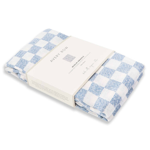 Organic Baby Muslin Swaddle Waves, Avery Row