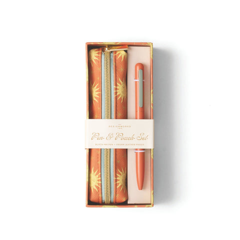 Designworks Collective - Pen & Pouch Set - Terracotta Sun