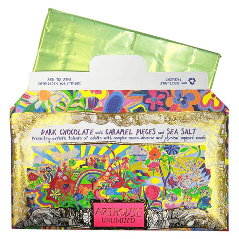 ARTHOUSE Unlimited - Joy Revolution, Dark Chocolate Bar with Caramel Pieces & Sea Salt