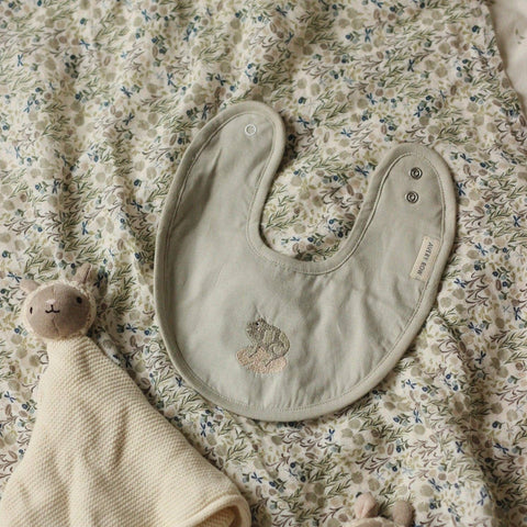 Embroidered Cotton Bib Frog, Avery Row