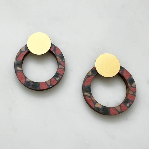 MicaPeet Terrazzo Ring Stud Earrings