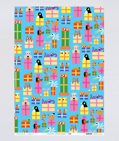 Wrap Birthday Animals Wrapping paper