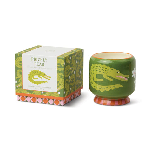 Designworks Collective - Paddywax A Dopo Crocodile Ceramic Candle - Prickly Pear
