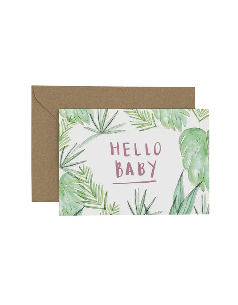 Plewsy Hello Baby New Baby Greetings Card