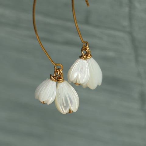 Silk Purse, Sow's Ear - Pearl Snowdrop Earrings