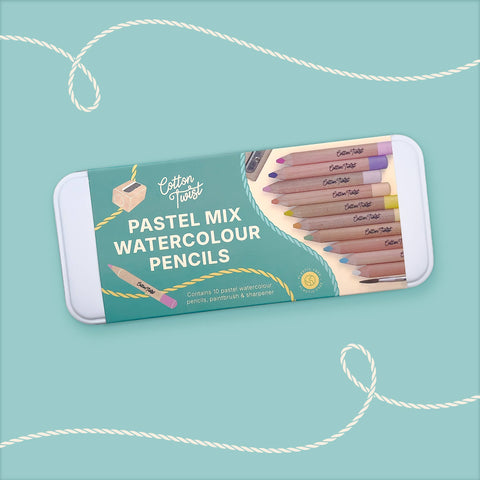 Cotton Twist - Pastel Mix Watercolour Pencils Set