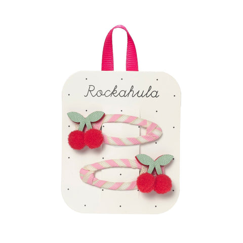 Cherry Kiss Stripy Clips, Rockahula Kids