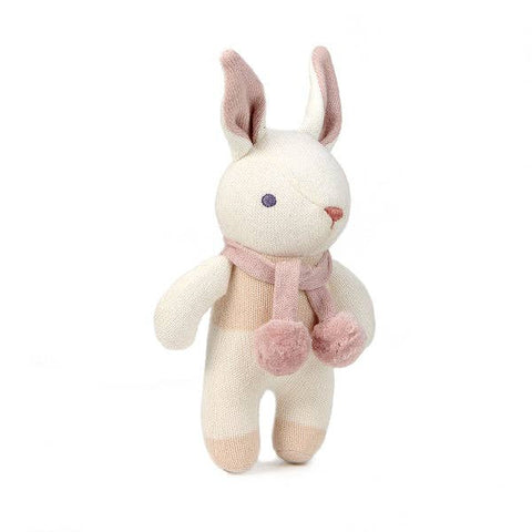 ThreadBear Design Baby Threads Cream Bunny Rattle