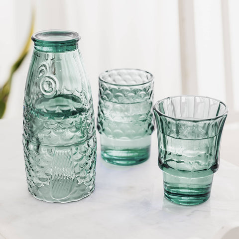 UBERSTAR - Fish Stacking Drinking Glass - Green