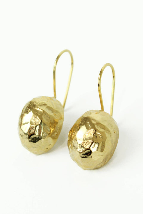 My Doris - Oval hook gold nugget earring