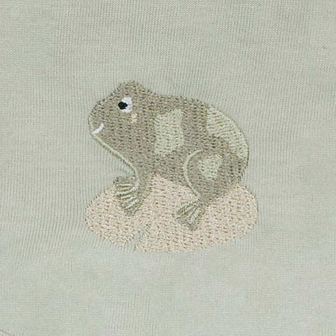 Embroidered Cotton Bib Frog, Avery Row