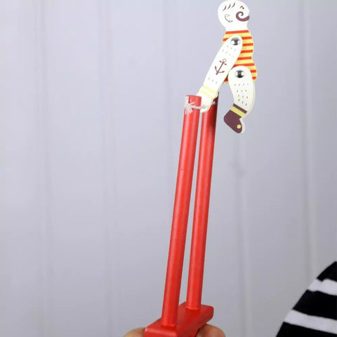 Wooden acrobatic Mr Muscular toy
