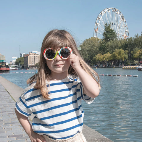 Vintage Rainbow Stripe Sunglasses, Rockahula Kids